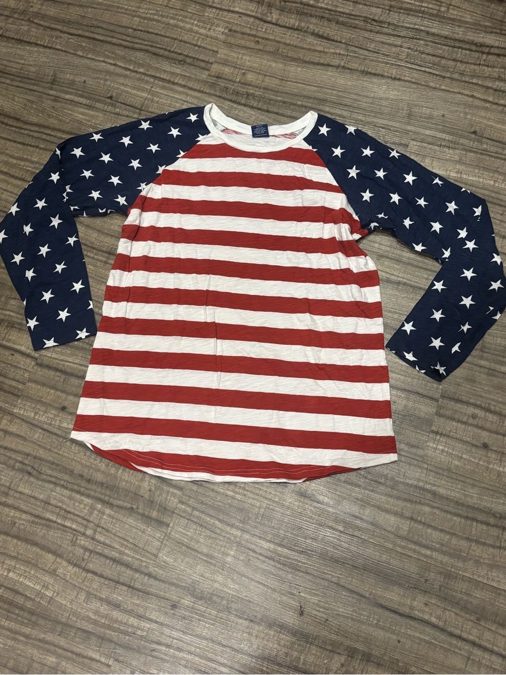 Tipsy Elves Women’s XXL American Flag Themed Long Sleeve Shirt